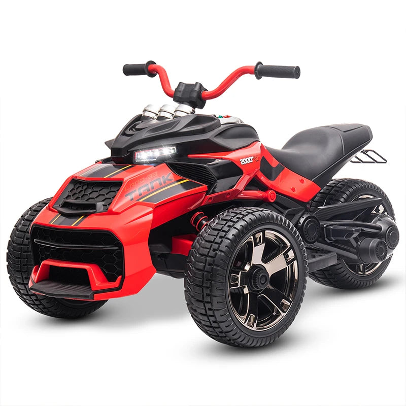 12V Kids ATV Ride On Three Wheel Electric Toy For 3 To 8 Years Lights Music