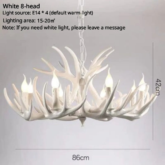 American Retro Restaurants Cafes Bars Artistic Creativity Deer Antlers with Lampshades Indoor Home Decoration Lights