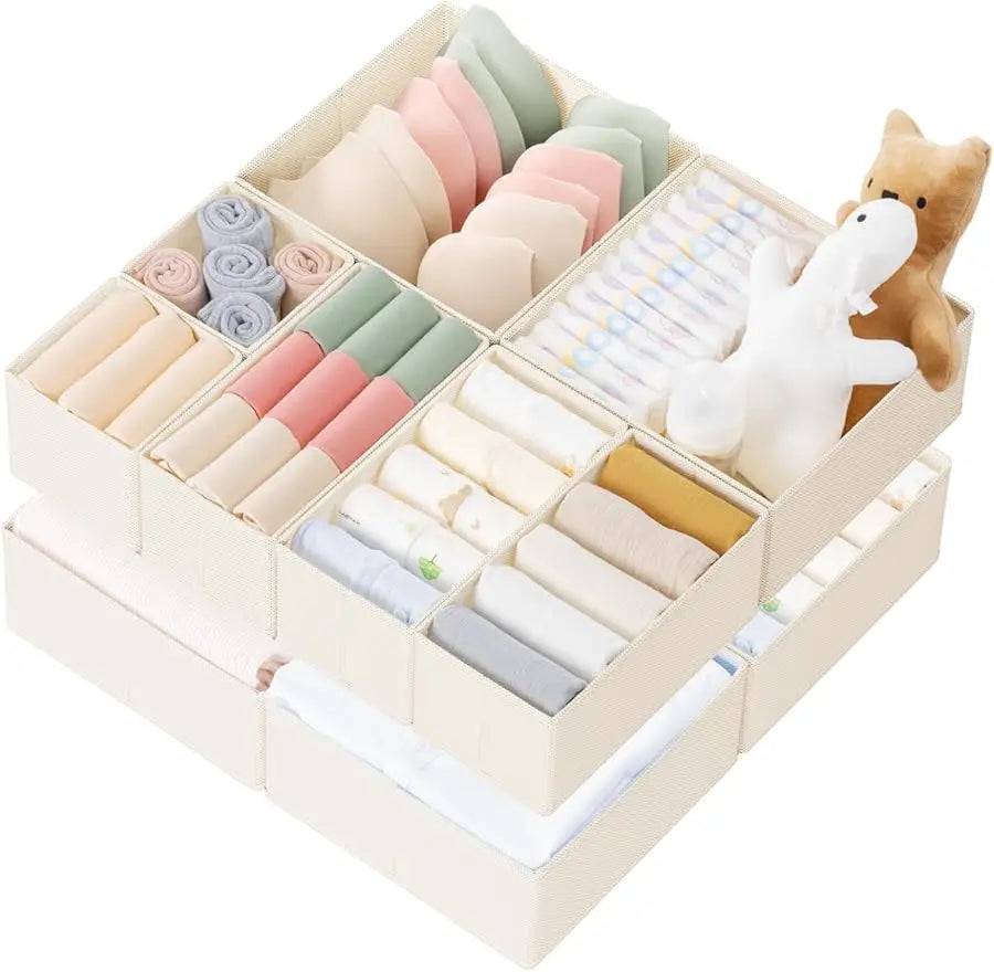 10 Pack Drawer Organizers For Dresser Baby Clothes Underwear And Socks Foldable