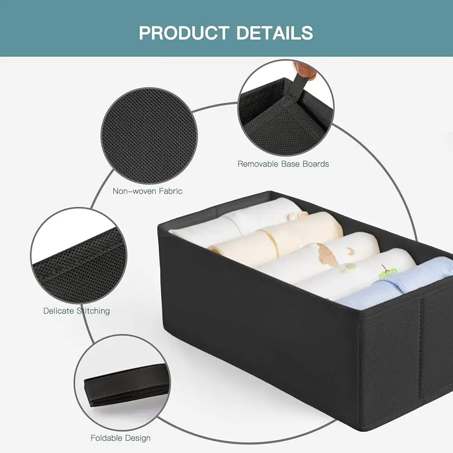 10 Pack Drawer Organizers For Dresser Baby Clothes Underwear And Socks Foldable