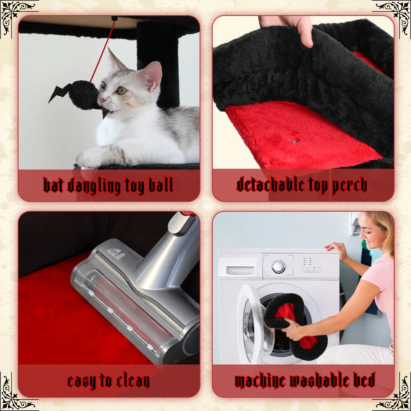 PAWZ Road 5 Level Cat Tree for Indoor Large Cats With Hammock and Sisal Posts