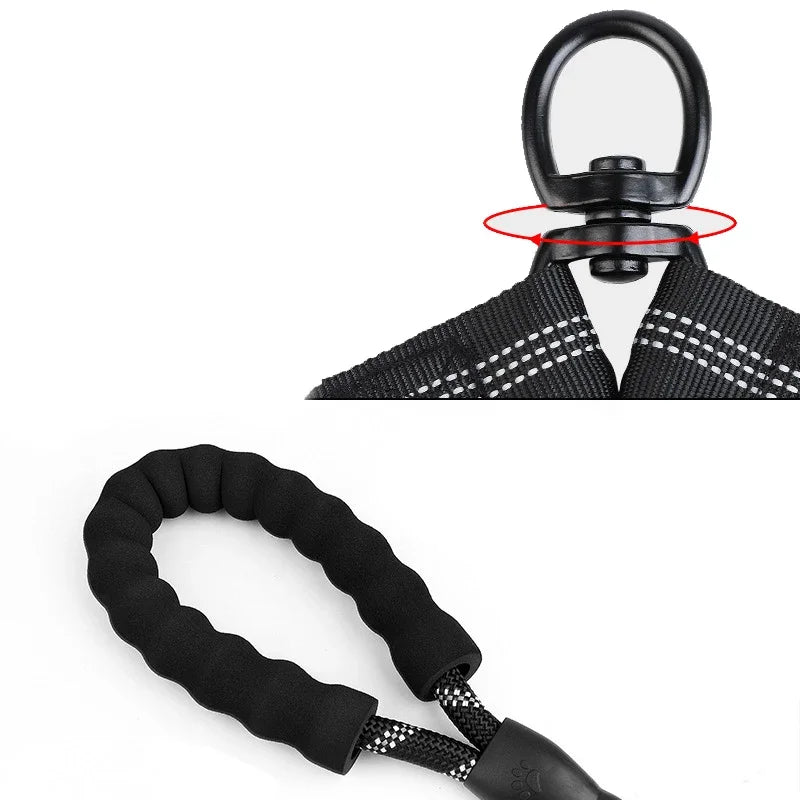 Double Dog Leash Coupler Elastic Rope Nylon Leash for Two Dogs