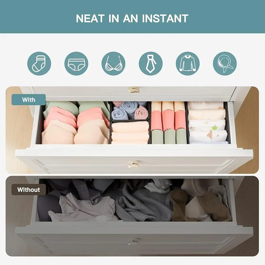 10 Pack Drawer Organizers For Dresser Baby Clothes Underwear And Socks Foldable
