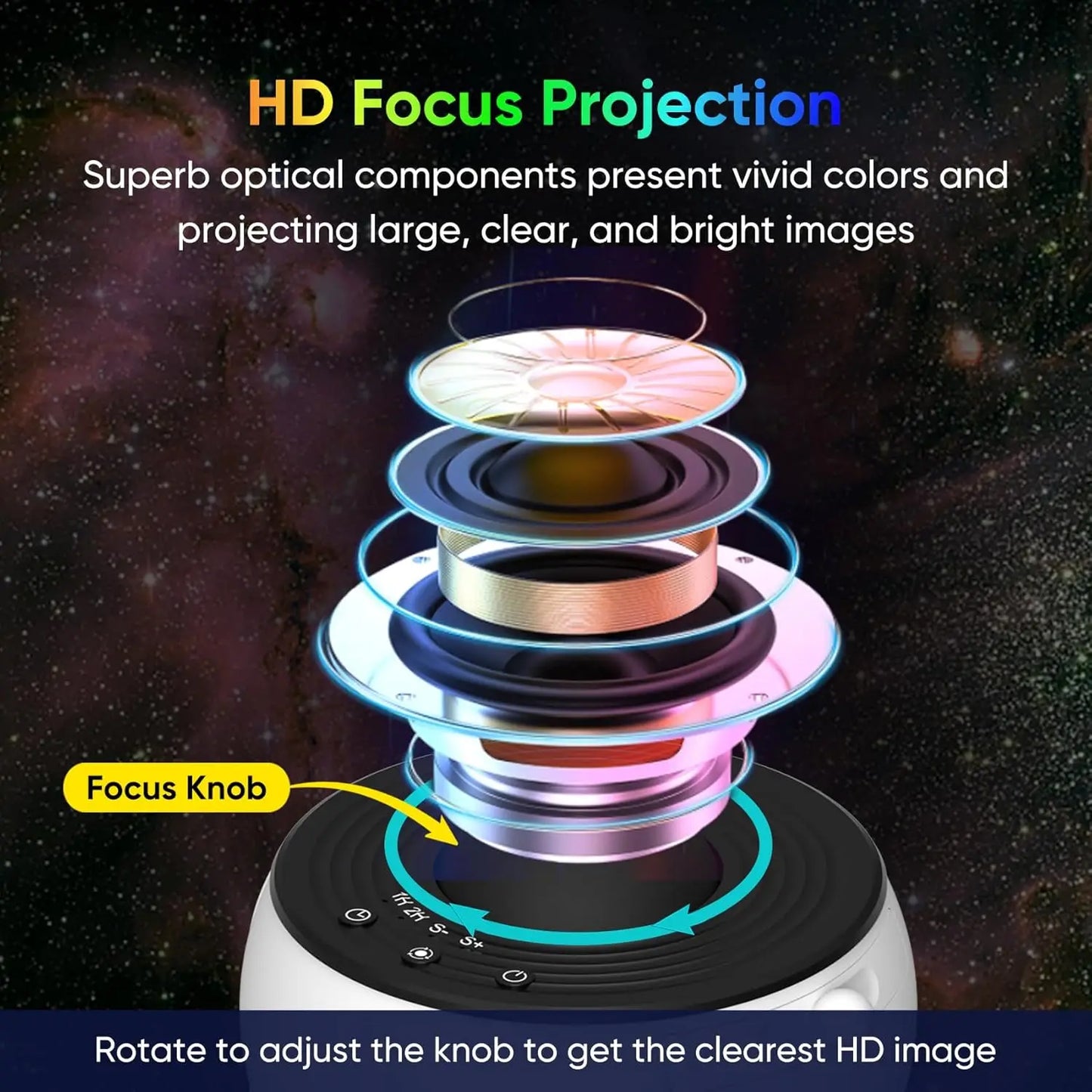 Galaxy Projector For Bedroom Adjustable Star Light 13 Discs Planetarium For Kids