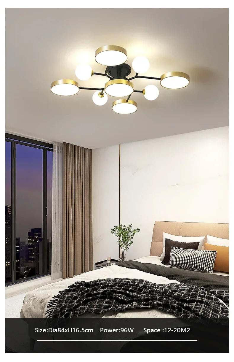 Nordic Glass Ball LED Ceiling Light Chandeliers For Living Room