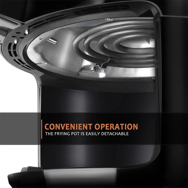 ULTREAN 4L Air Fryer Electric Hot fryer Oil-free Auto Household Kitchen 360°Baking Convection Oven Deep Fryer with Touch Control