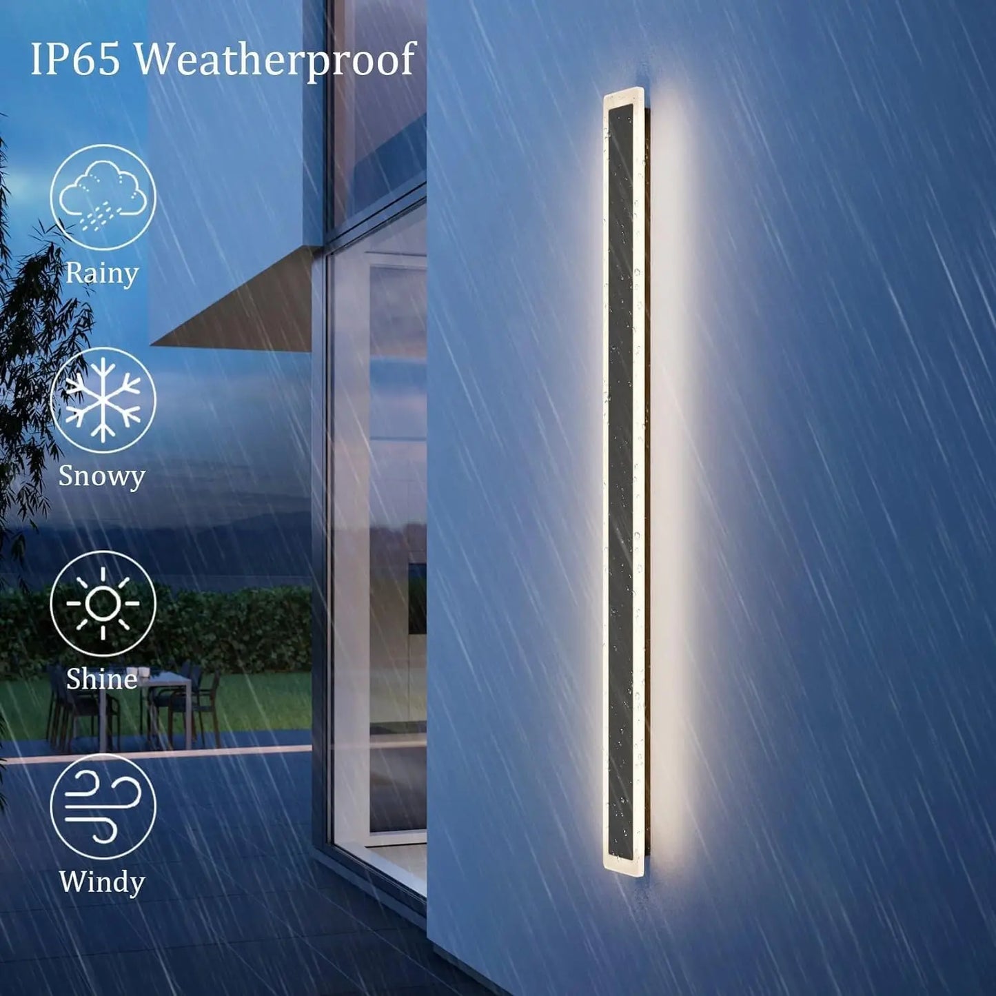 Long LED Waterproof IP65 Outdoor Wall Lamp Modern Sconce Light Garden Porch