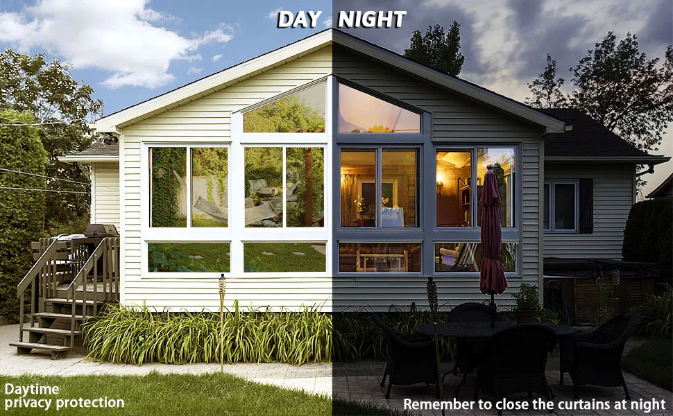 AFDB One Way Window Film Mirror Effect Tint For Home Office Heat Control