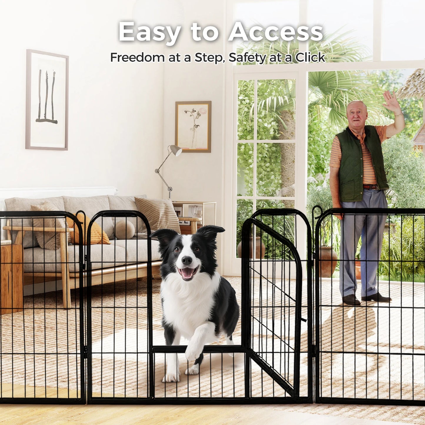 Heavy Duty Metal Puppy Playpen 24 32 40 Inch 8 Or 16 Panels Indoor Outdoor