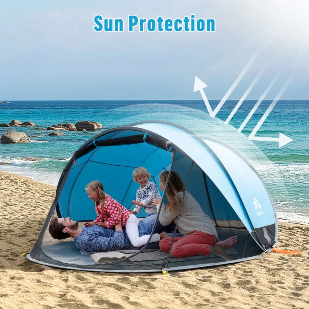 Large Sun Shade Shelter Pop up Canopy Tent for 2-4 Persons Beach Picnic Sport Activities Outdoor Sun Protection Umbrella
