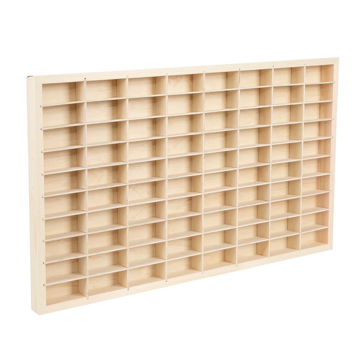 80 Grids Wood Display Shelf For Hot Wheels Diecast Cars One Sixty Fourth Scale