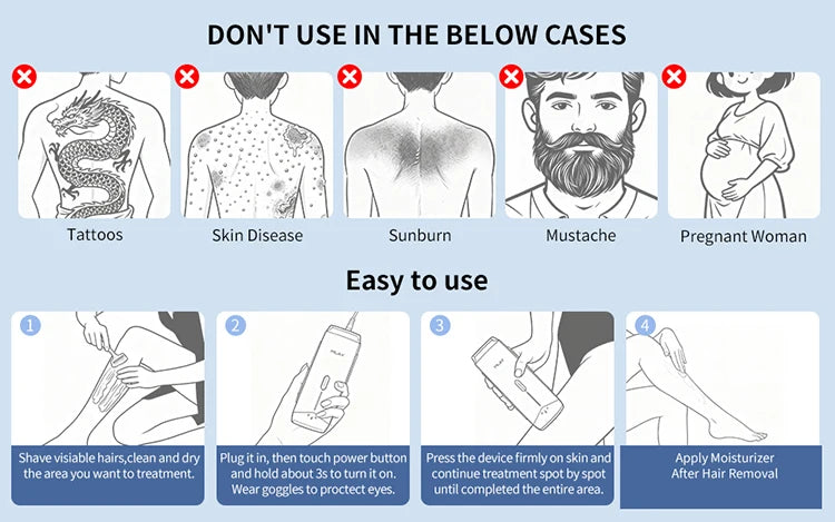 Mlay T18 Ice Cooling IPL Hair Removal Device For Home Use Painless Epilator