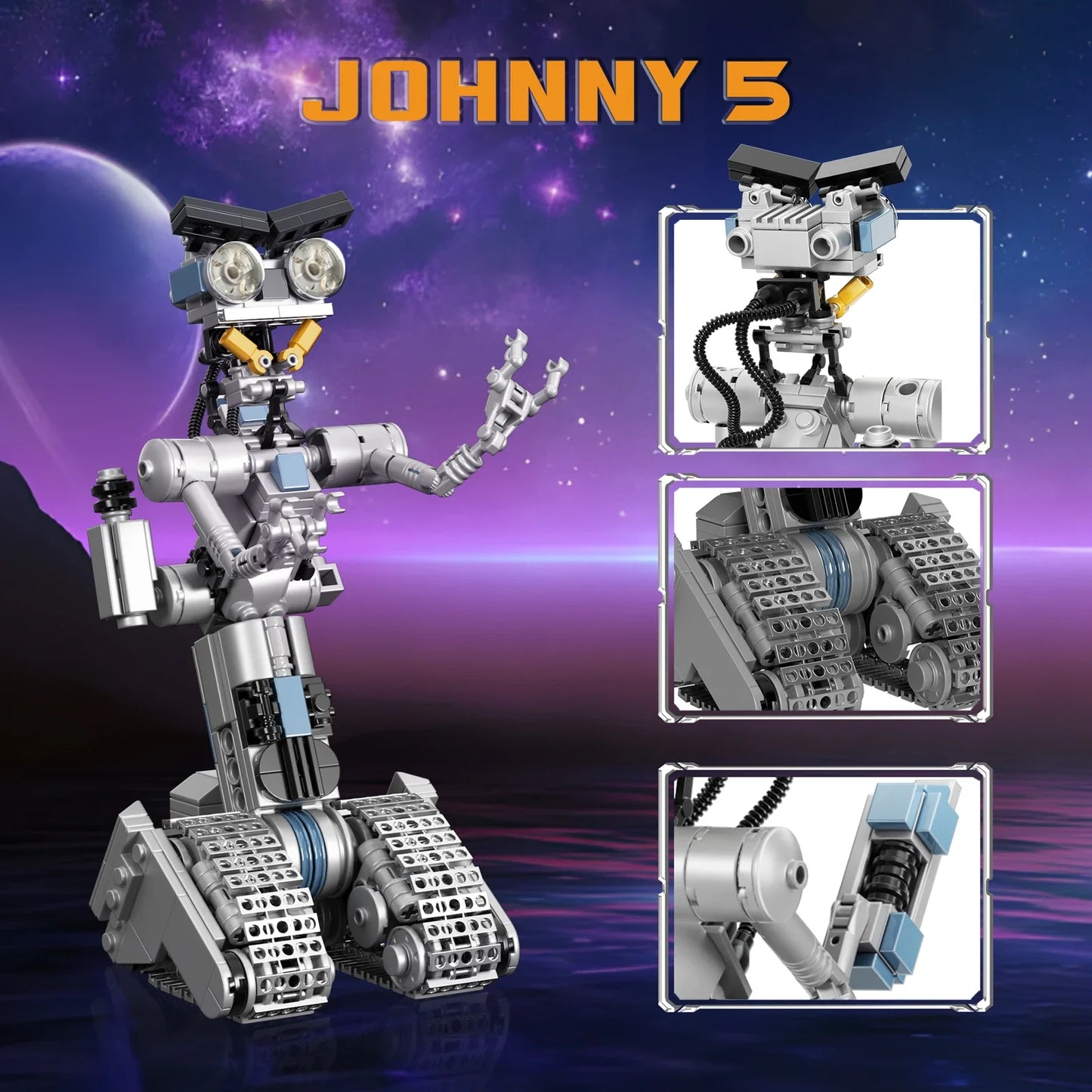 Johnnys 5 Robot Building Blocks Set Military Robot Model Toys For Kids Gifts
