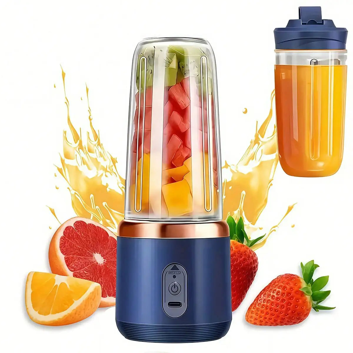 Powerful Portable Blender Juicer with Cup - Crush Fruits Veggies for Smoothies, Kitchen Gym Essential