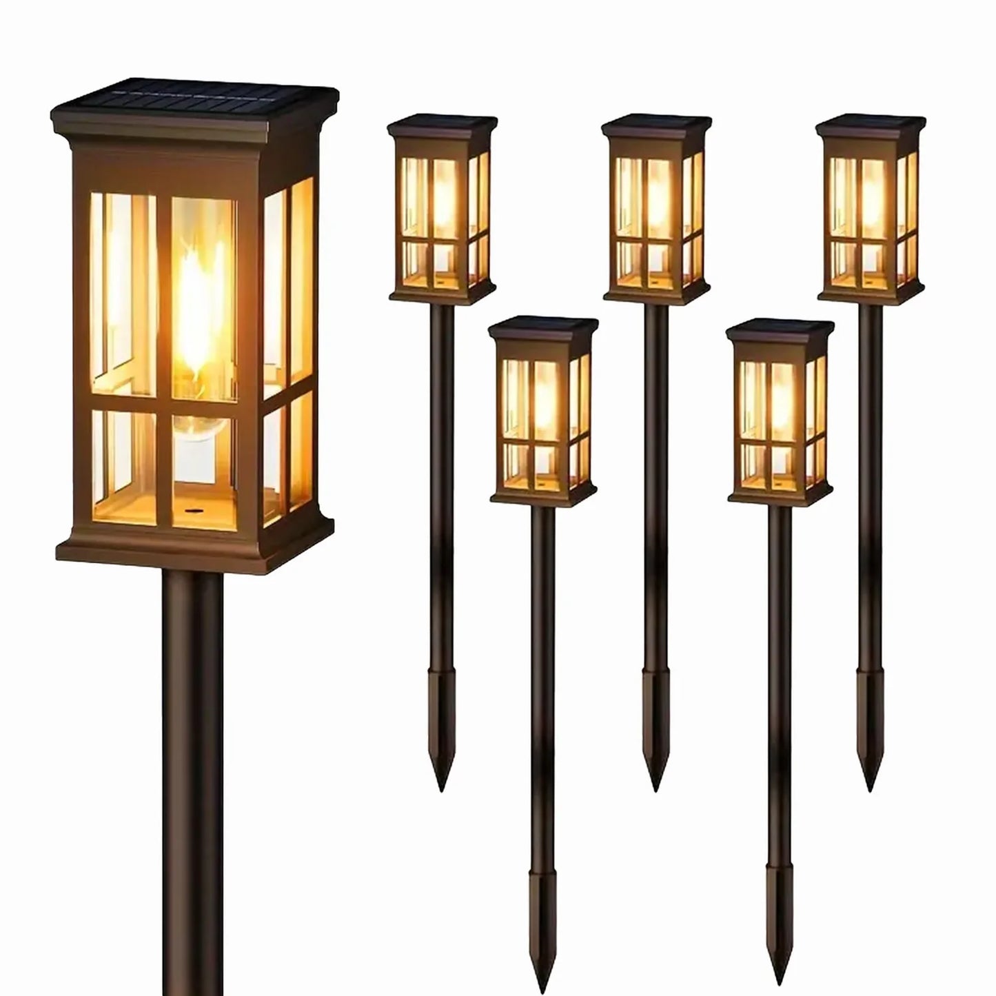 2 6 8 Pack Solar Pathway Lights Outdoor LED Path Lighting For Patio And Sidewalk