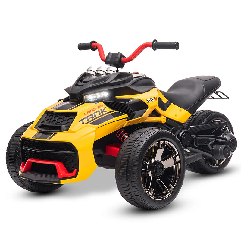 12V Kids ATV Ride On Three Wheel Electric Toy For 3 To 8 Years Lights Music