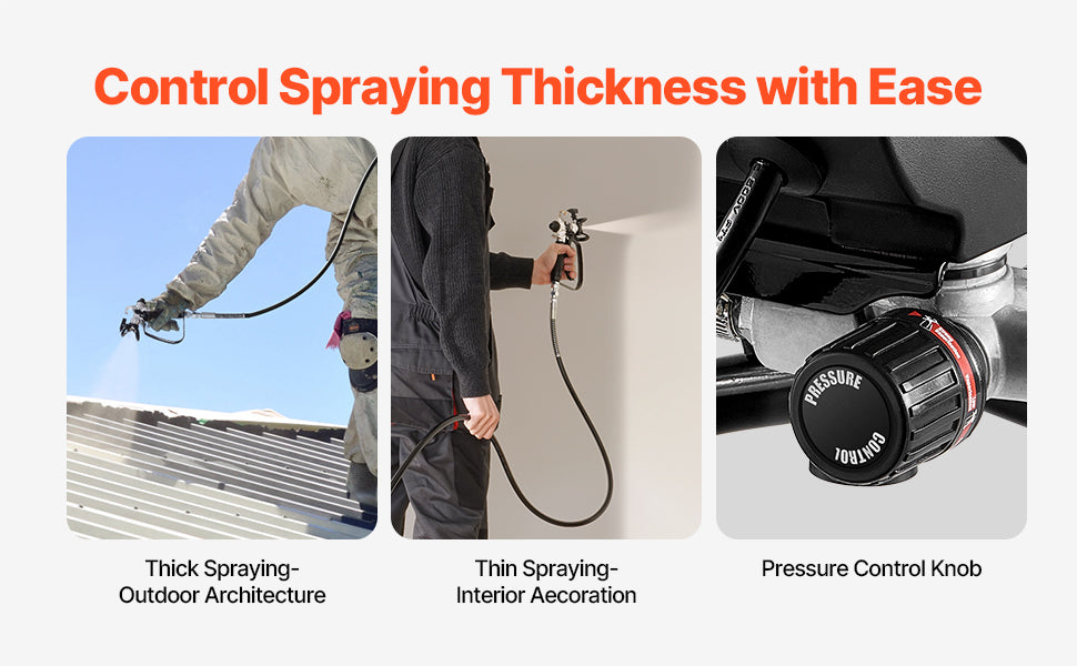 SucceBuy Stand Airless Paint Sprayer 650W 3000 PSI Electric Extension Rod