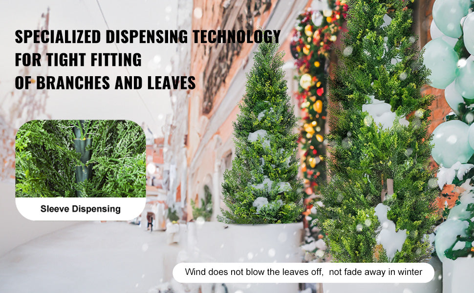 Artificial Cedar Topiary Tree Outdoor Evergreen Greenery Home Decor