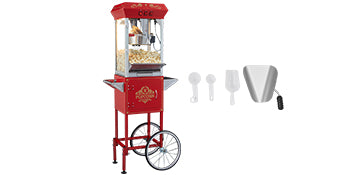 SucceBuy 8/12Oz Electric Popcorn Maker Commercial Popper Machine  Automatic Corn Cookware with Scoop Spoon SUS304 Heating Tube