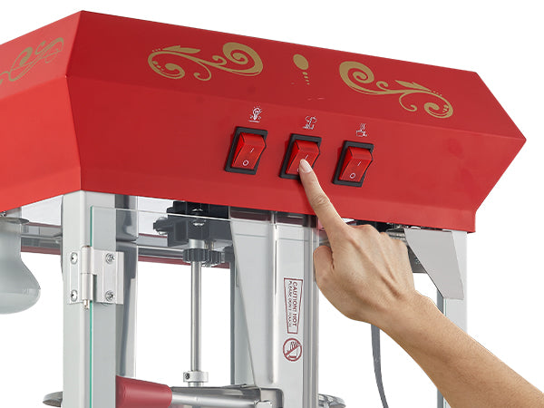 SucceBuy 8/12Oz Electric Popcorn Maker Commercial Popper Machine  Automatic Corn Cookware with Scoop Spoon SUS304 Heating Tube